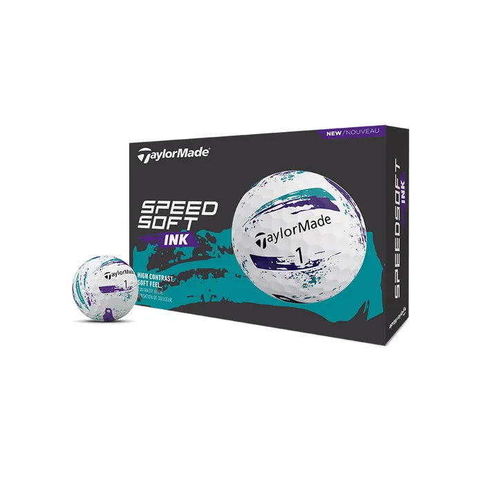 TaylorMade 2026 Speedsoft Ink Golf Balls 12pk - Purple/Teal