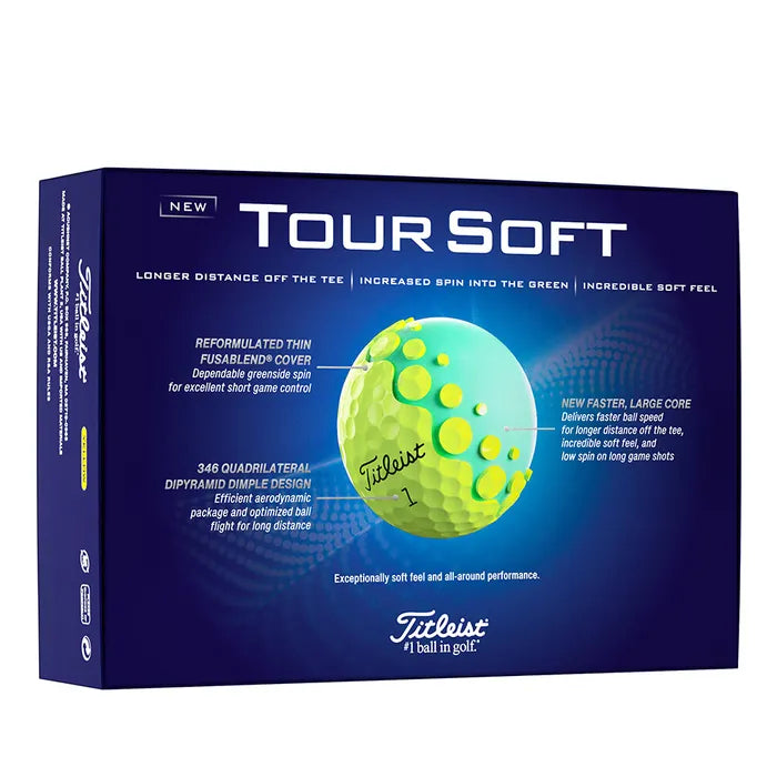 Titleist 2024 Tour Soft Golf Balls - Yellow
