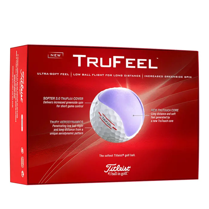 Titleist 2024 Trufeel Golf Balls - White