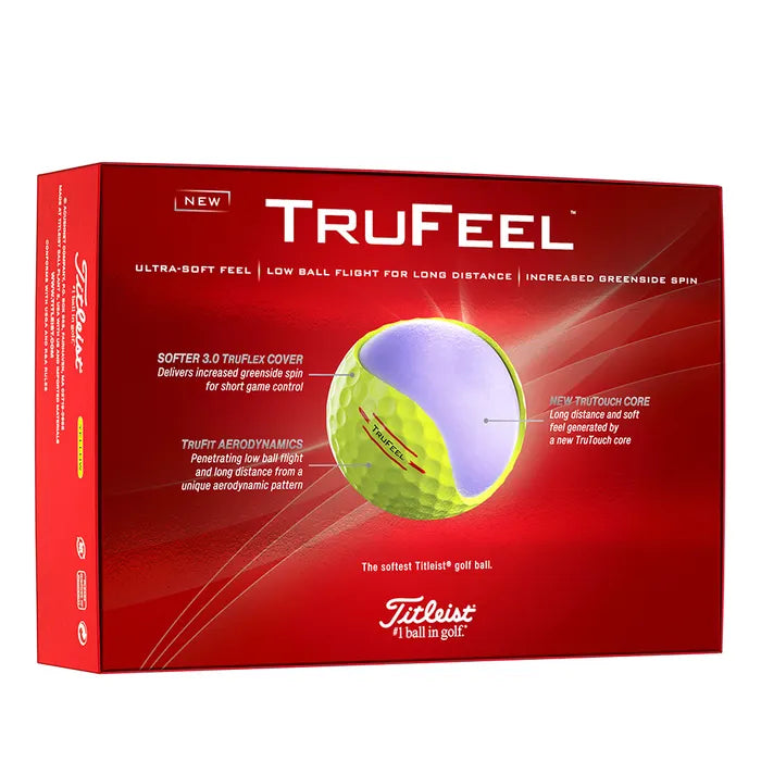 Titleist 2024 Trufeel Golf Balls - Yellow