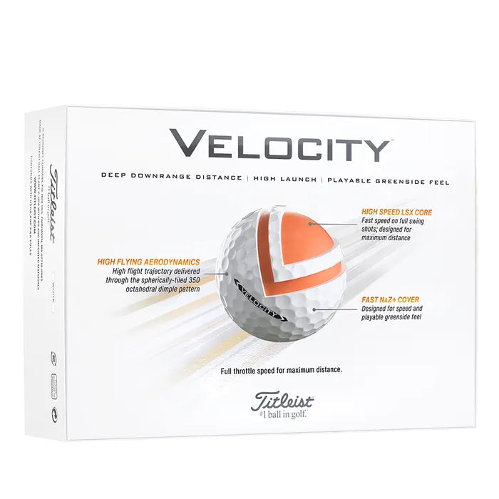 Titleist 2024 Velocity Golf Balls - White