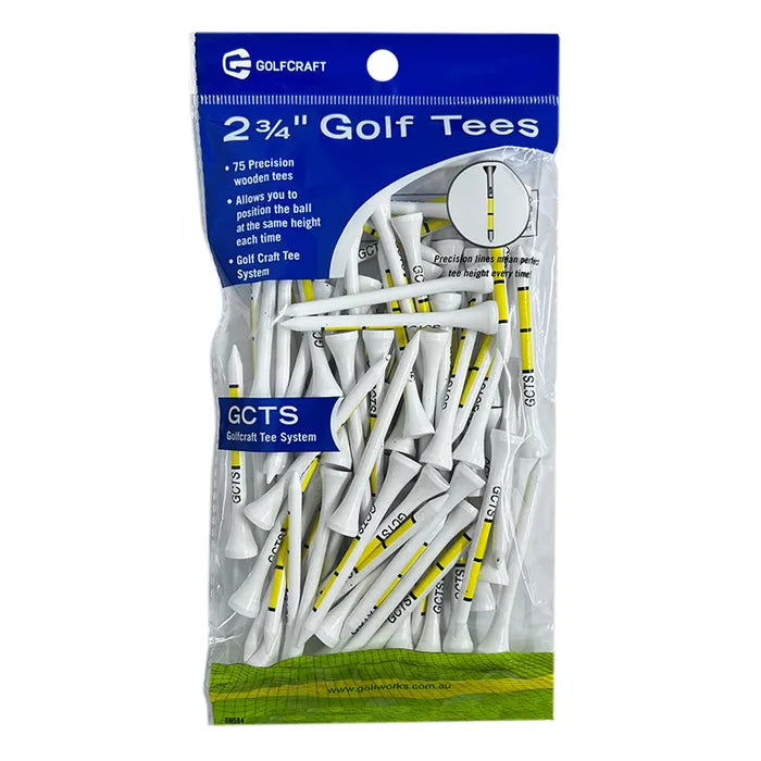 Golf Craft Tee System 2 3/4" Golf Tees - 75 Pack