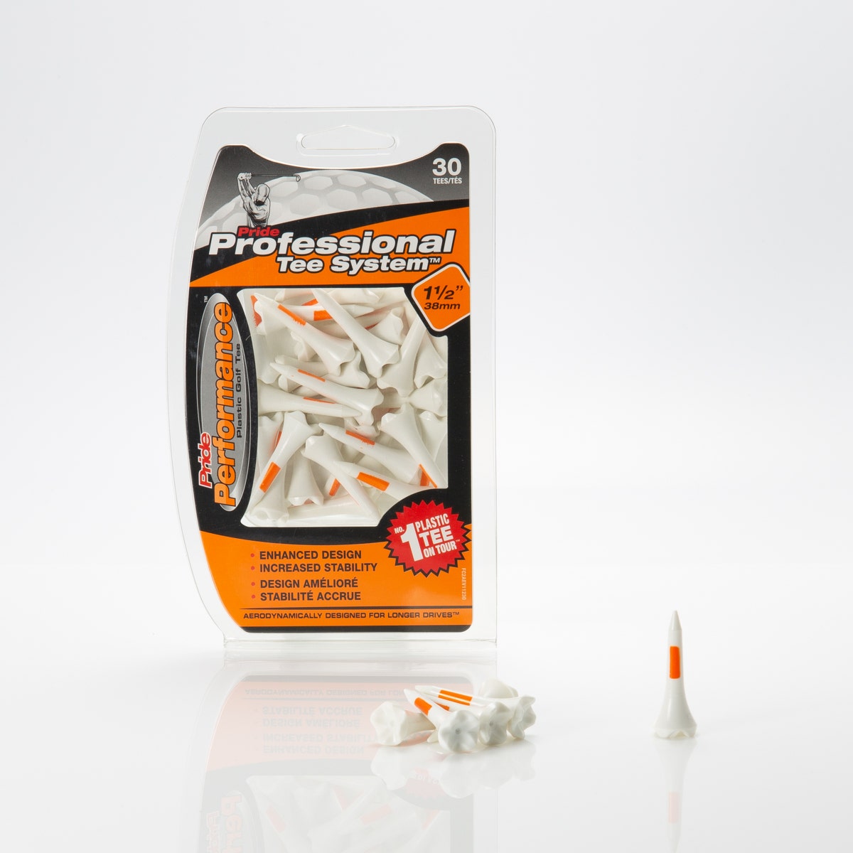 Pride Professional Tee System Plastic Tees 1 1/2"- 30 Pack