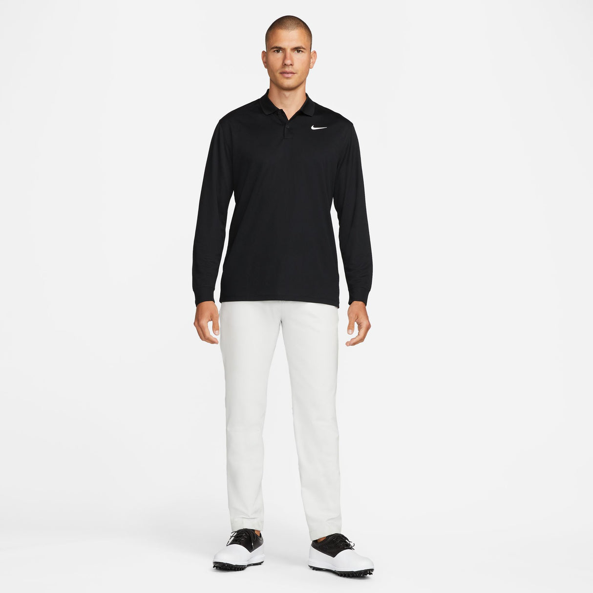 Nke Dri Fit Victory Solid Long Sleeve Polo