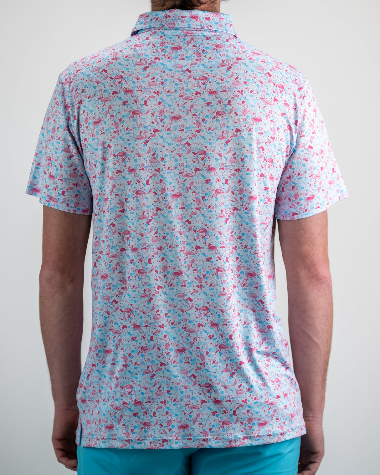 Pins & Aces Flamingo Shatter Polo