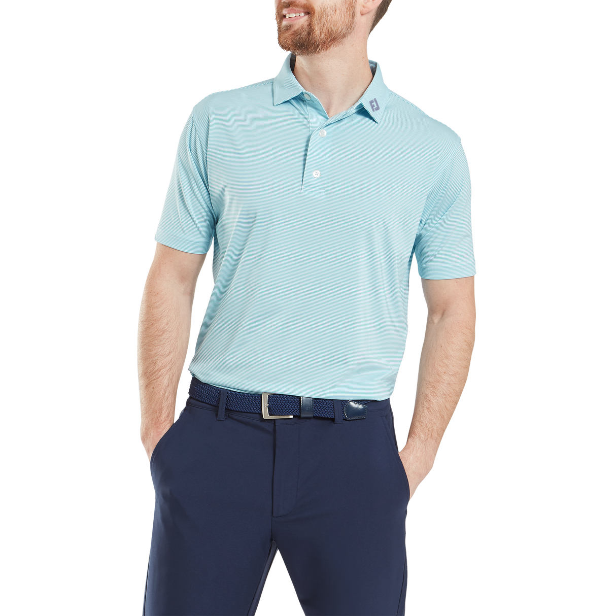 FootJoy Micro Feeder Stripe Lisle Polo