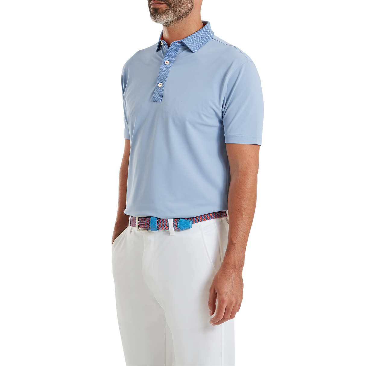 FootJoy Star Geo Trim Pique Polo