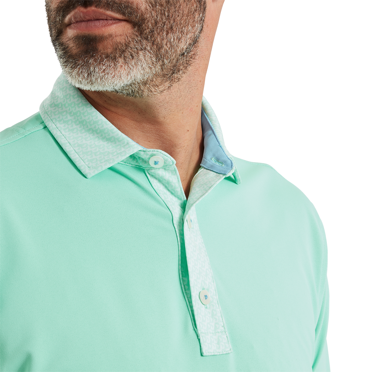 FootJoy Star Geo Trim Pique Polo