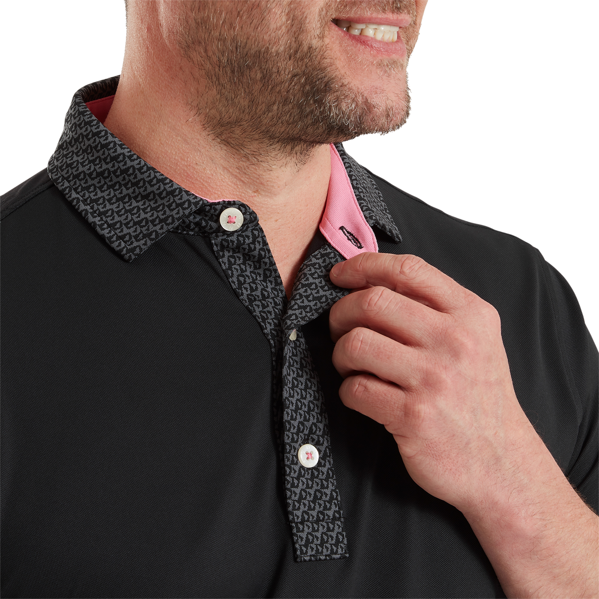 FootJoy Star Geo Trim Pique Polo