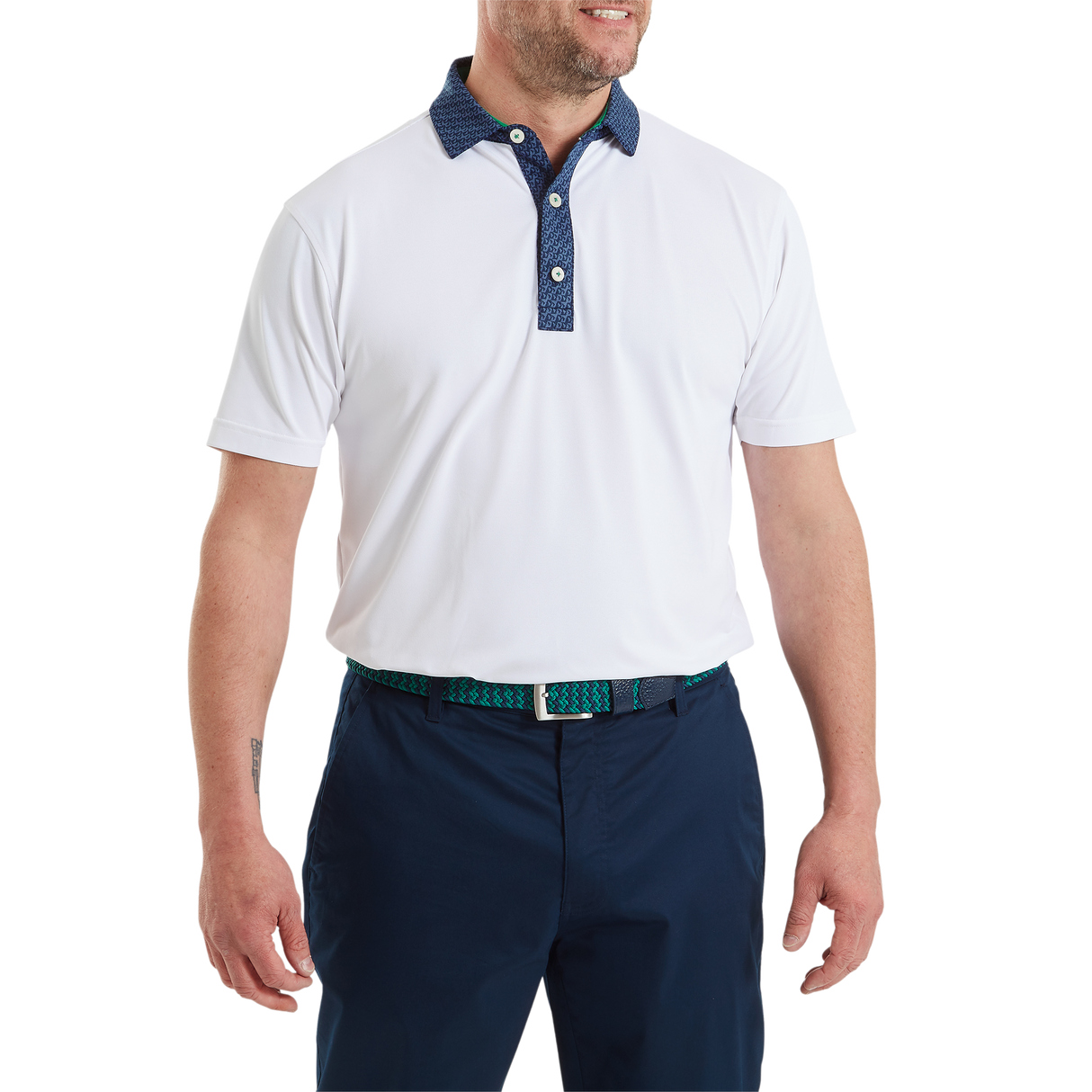 FootJoy Star Geo Trim Pique Polo