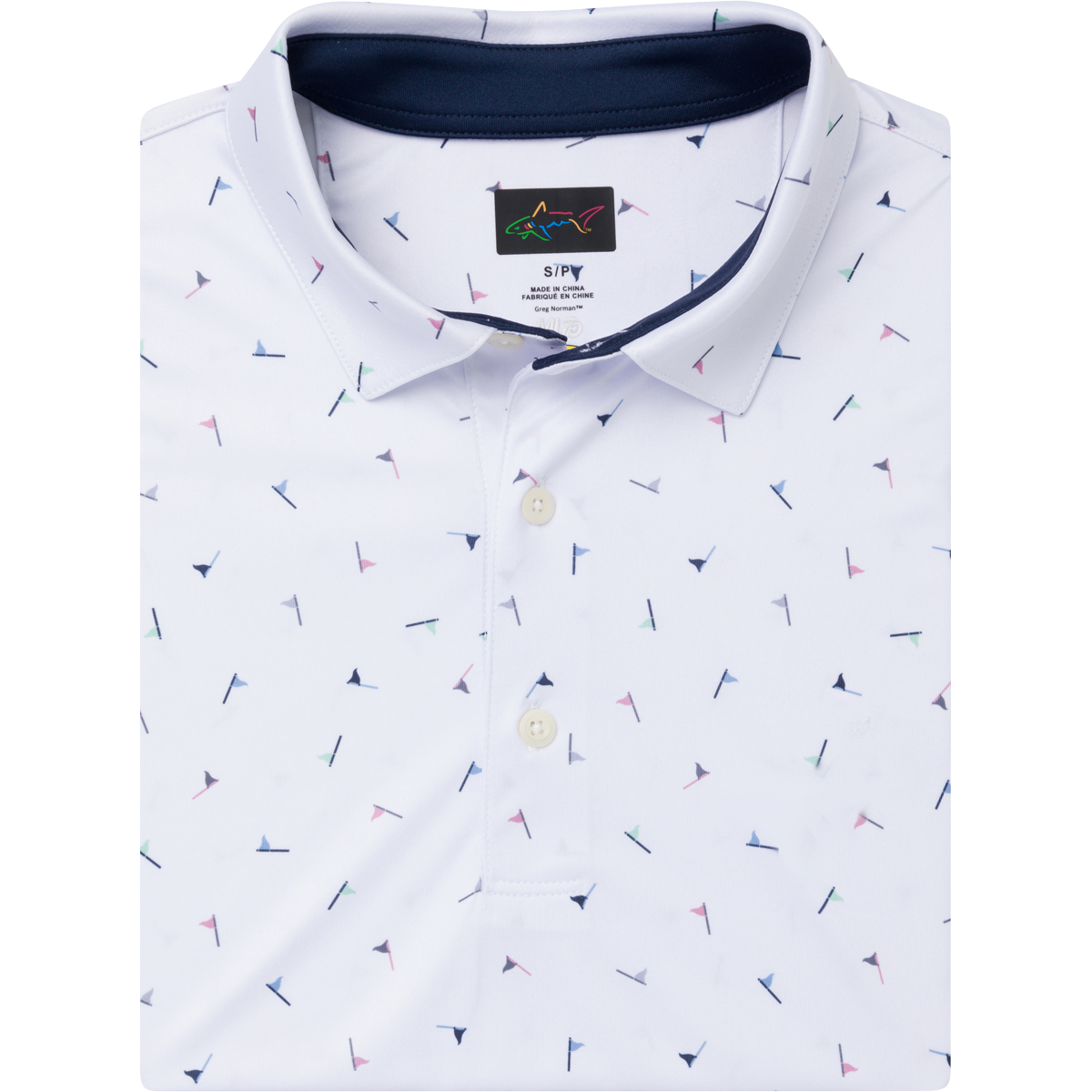 Greg Norman Golf Flags Printed Polo