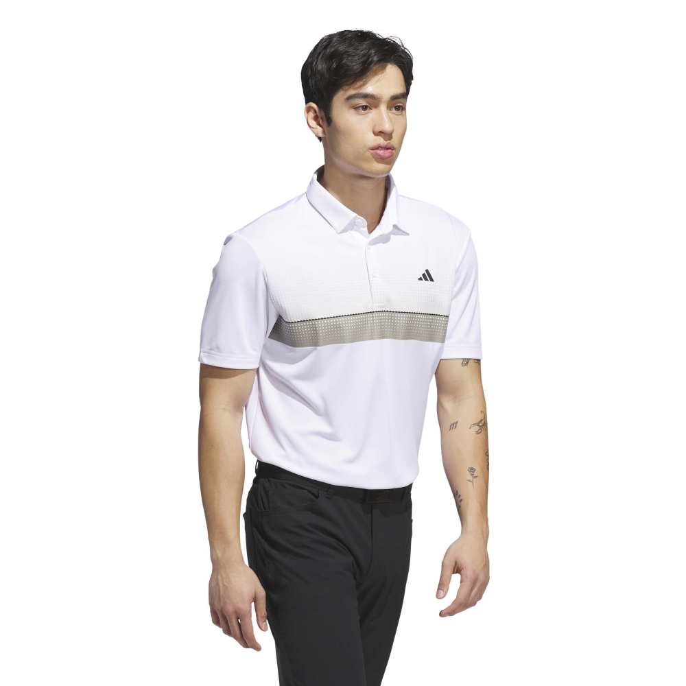 ADIDAS MENS PERFORMANCE ALLOVER PRINT POLO