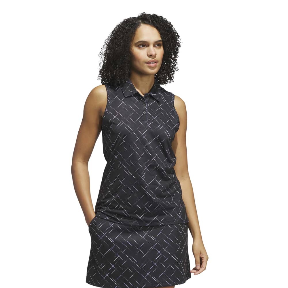 ADIDAS WOMENS ULTIMATE365 PRINTED SL POLO