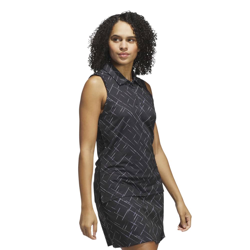 Adidas Women's Ultimate365 Printed Sleeveless Polo
