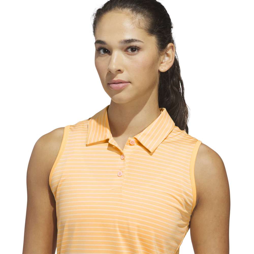 Adidas Performance Stripe Sleeveless Ladies Polo