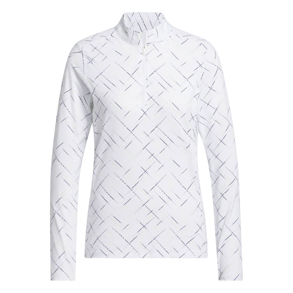 Adidas Women's Ultimate365 Printed 1/4 Zip Mock Neck Top