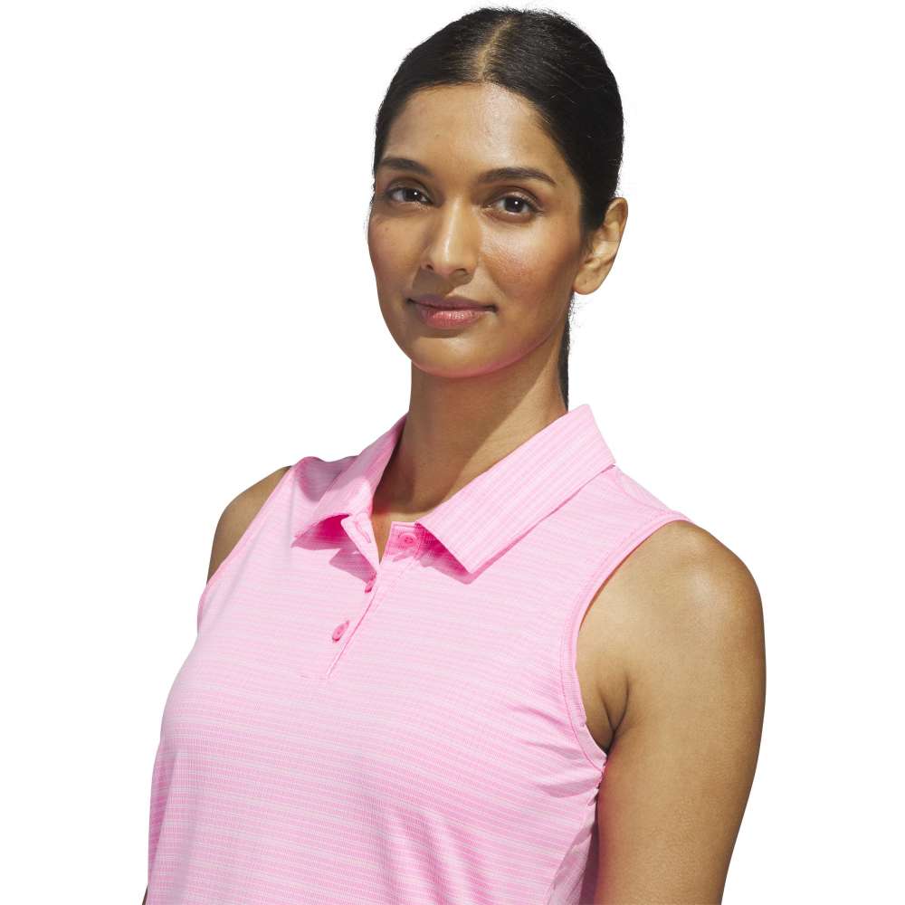 Adidas Ultimate365 Jacquard Sleeveless Ladies Polo