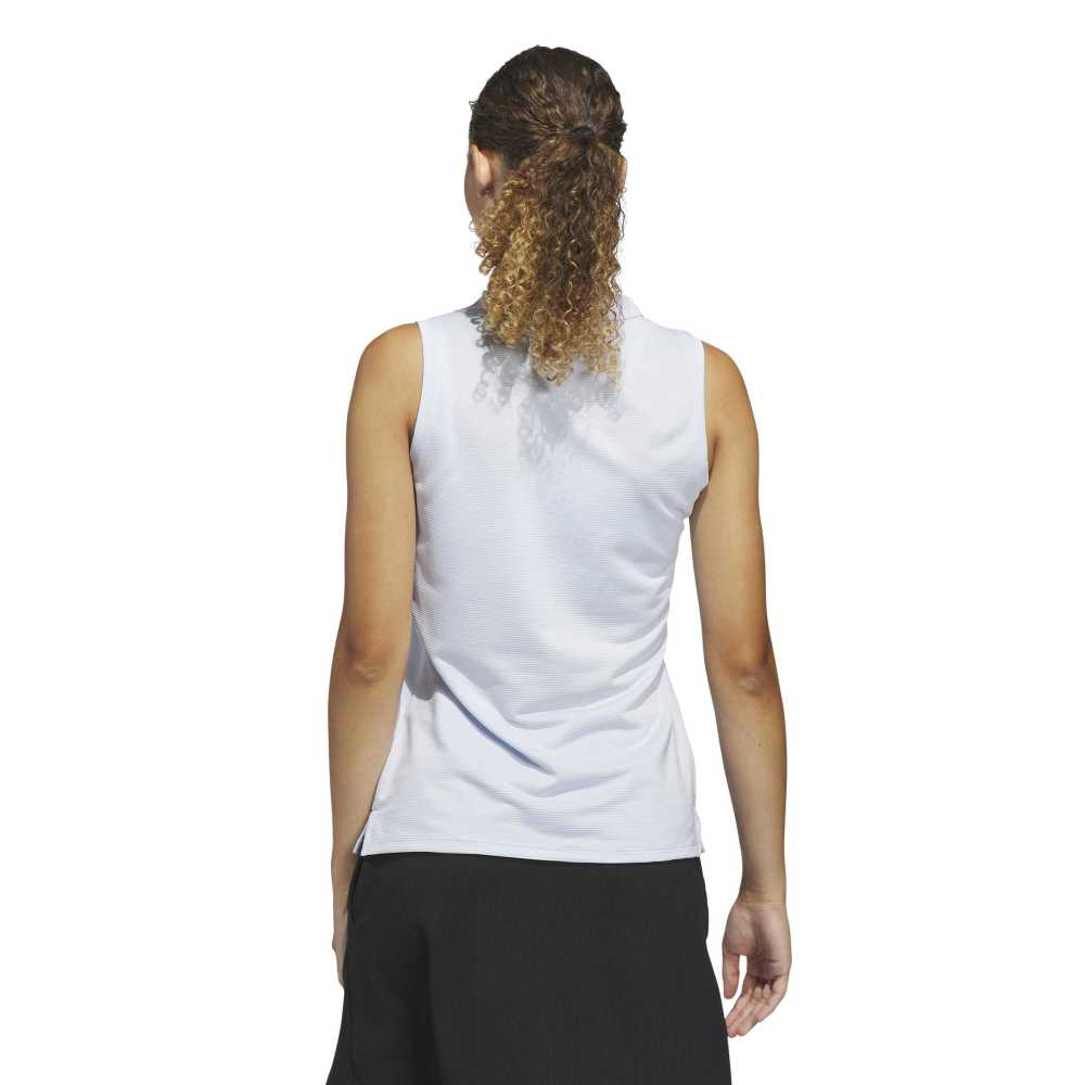 Adidas Solid Ottoman Sleeveless Polo