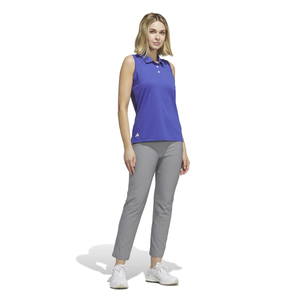 Adidas Solid Ottoman Sleeveless Polo