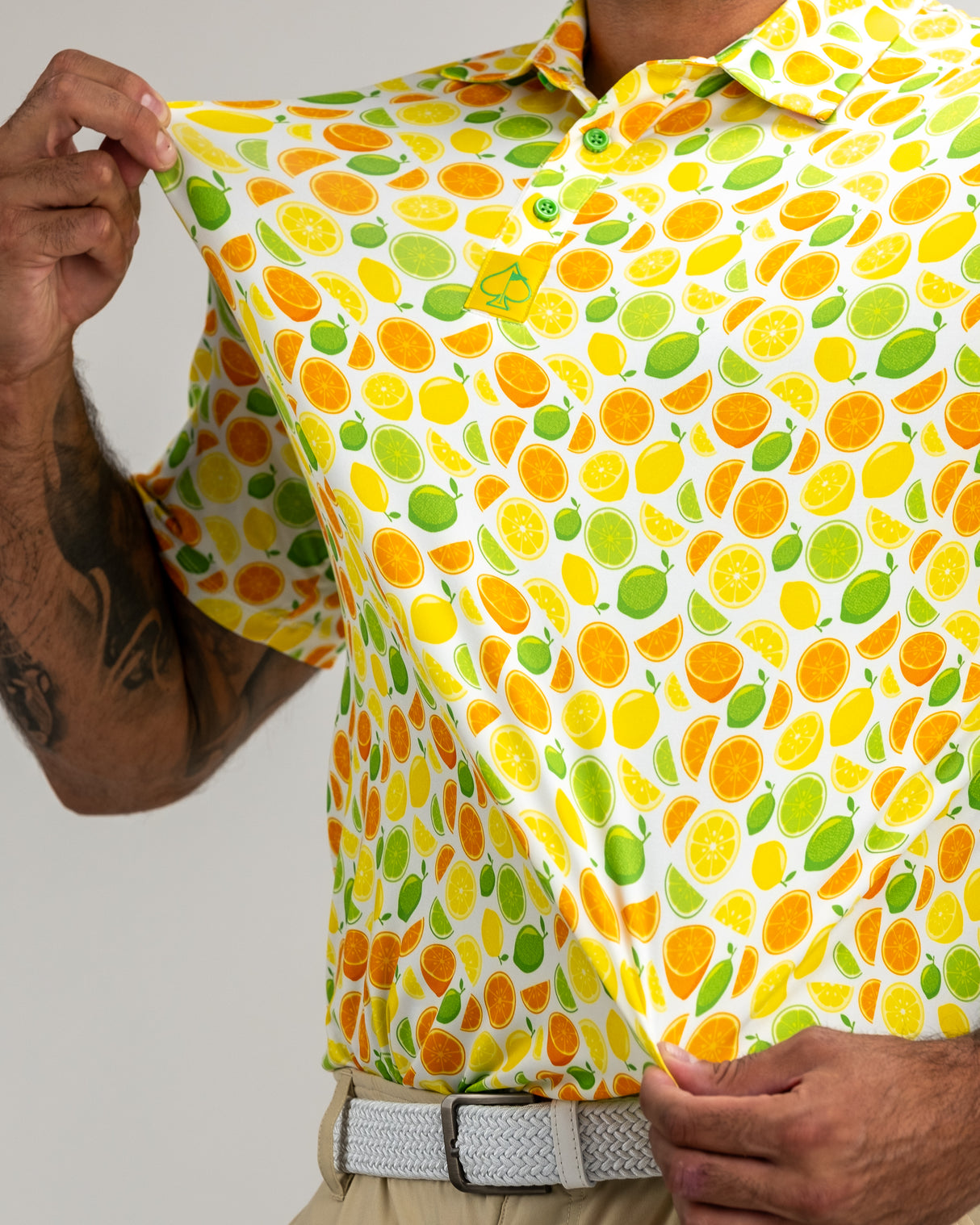 Pins & Aces Freshly Squeezed Polo