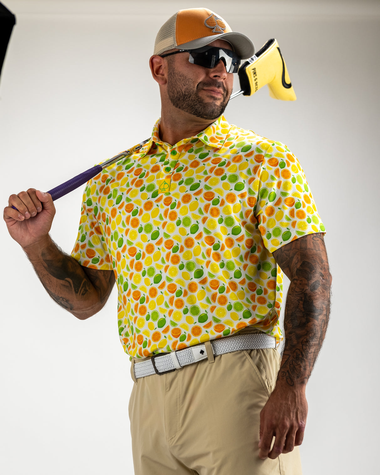 Pins & Aces Freshly Squeezed Polo