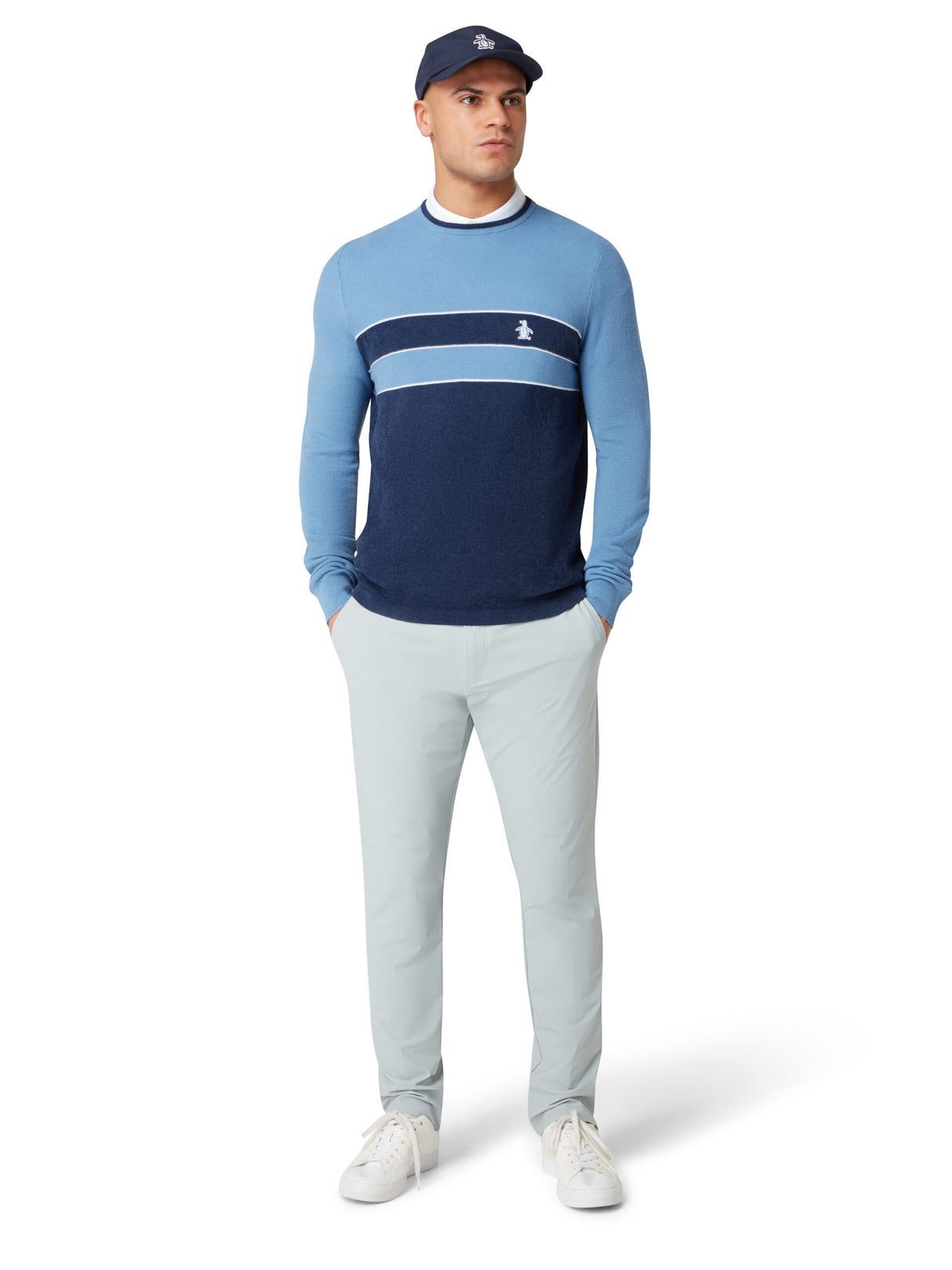 Original Penguin Heritage Mixed Media Sweater