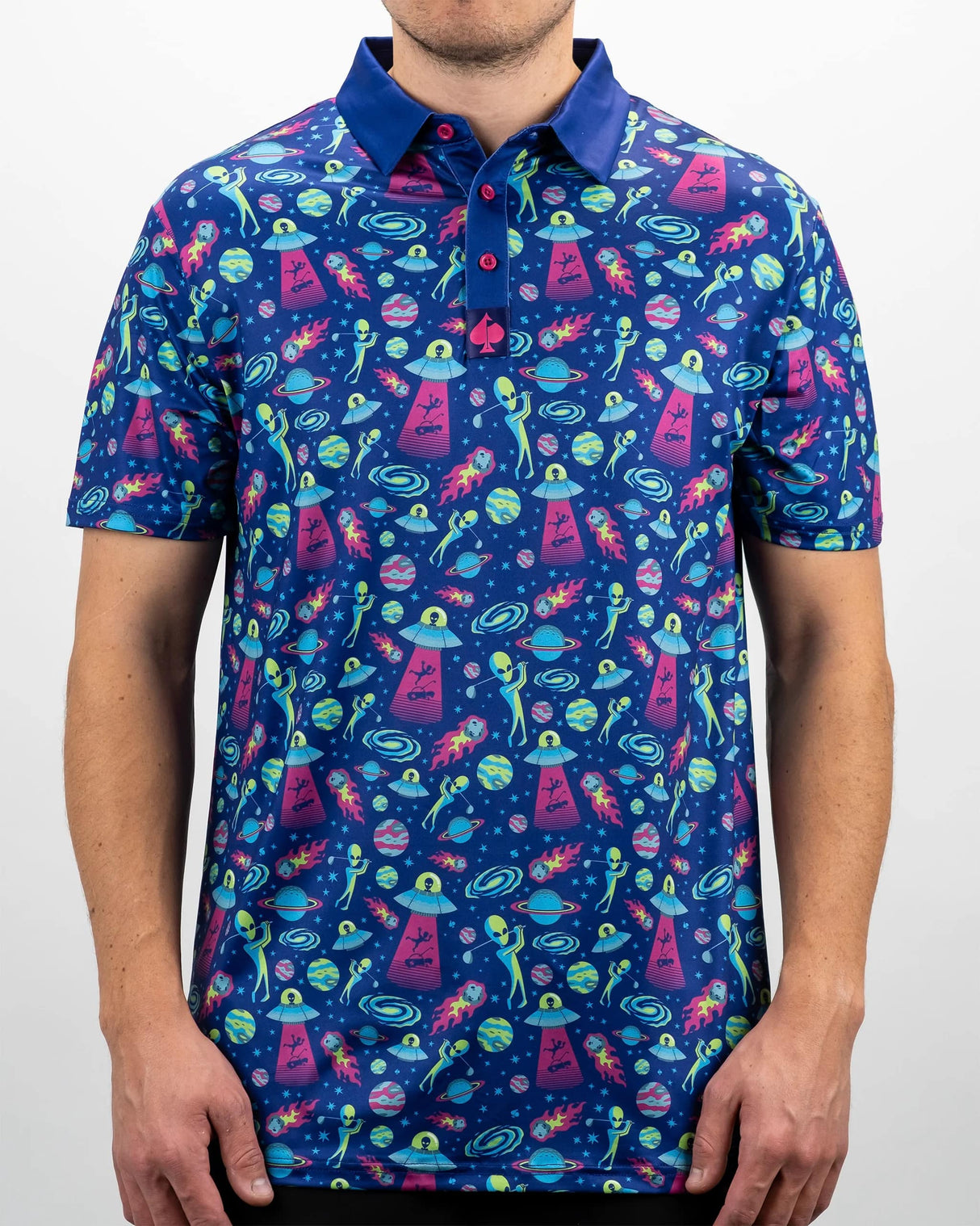 Pins & Aces Alien Invasion Polo