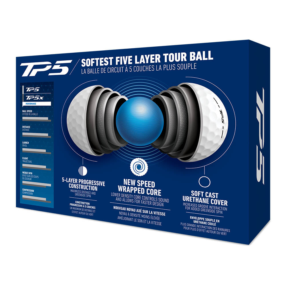 TaylorMade 2024 TP5 Golf Balls 12pk - White