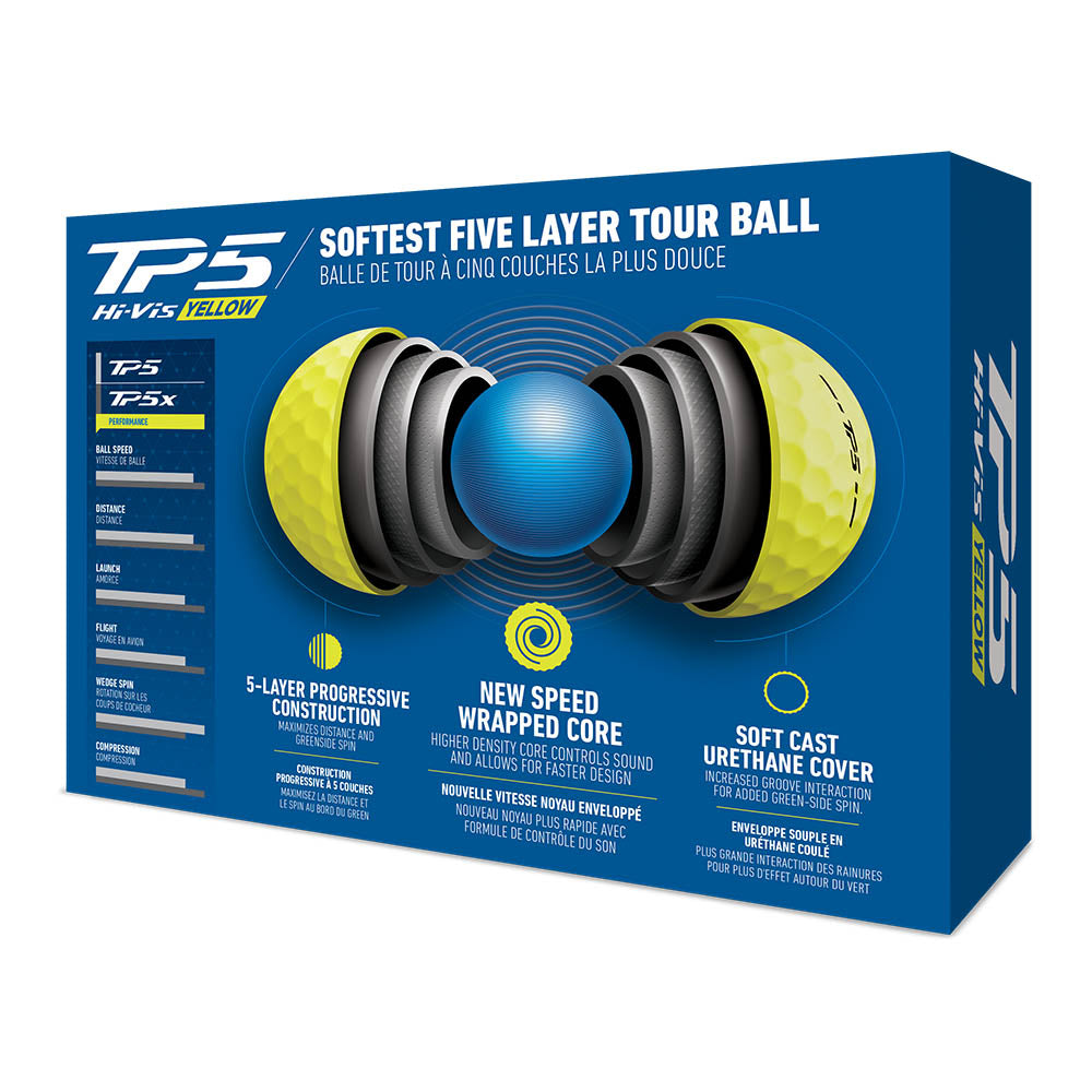TaylorMade 2024 TP5 Golf Balls 12pk - Yellow