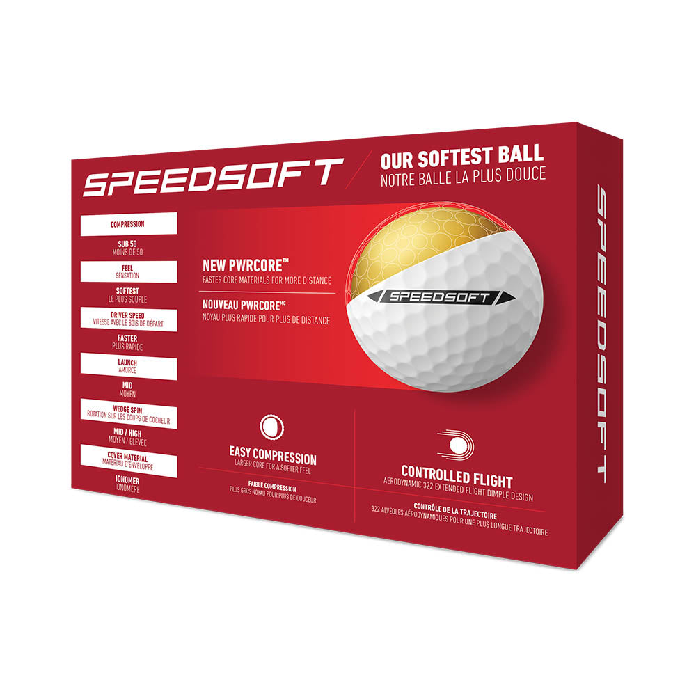 TaylorMade 2024 Speed Soft Golf Balls 12pk - White