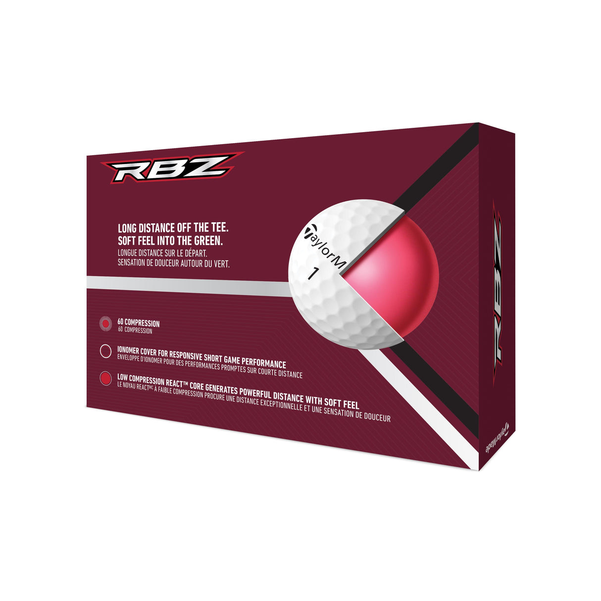 TaylorMade 2025 RBZ Golf Balls 12pk - White