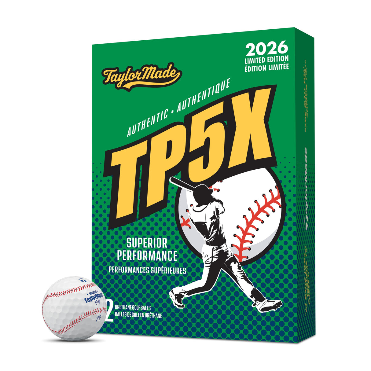 TaylorMade 2026 TP5X PIX Baseball 12PK - White/Red