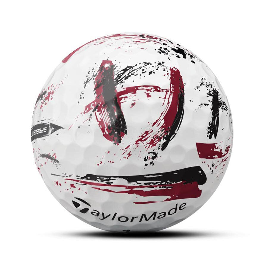 TaylorMade 2026 SpeedSoft Ink Golf Balls 12pk - Black/Red