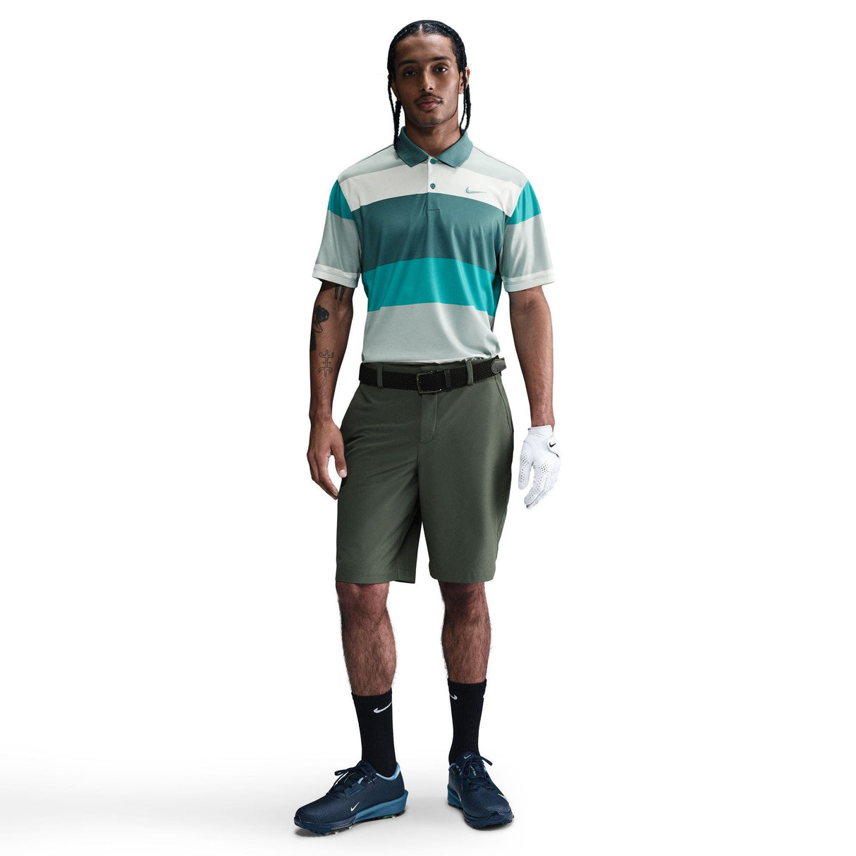 Nike Dri Fit Victory+ Print Polo - Mineral Teal