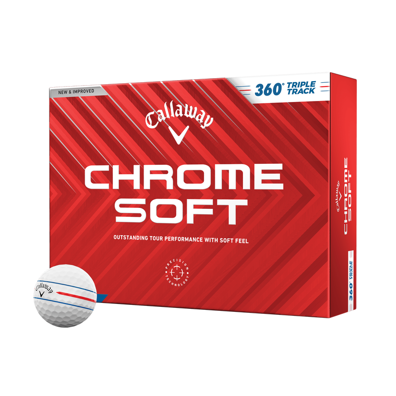 Callaway 2024 Chrome Soft 360 Triple Track Golf Balls 12pk - White