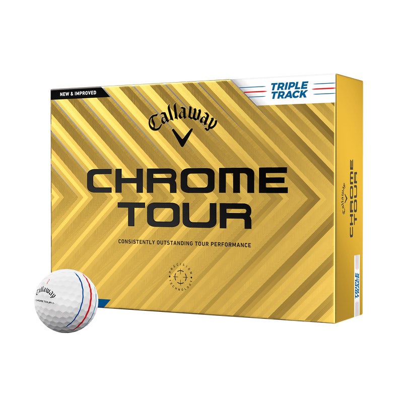 Callaway 2024 Chrome Tour Triple Track Golf Balls 12pk - White