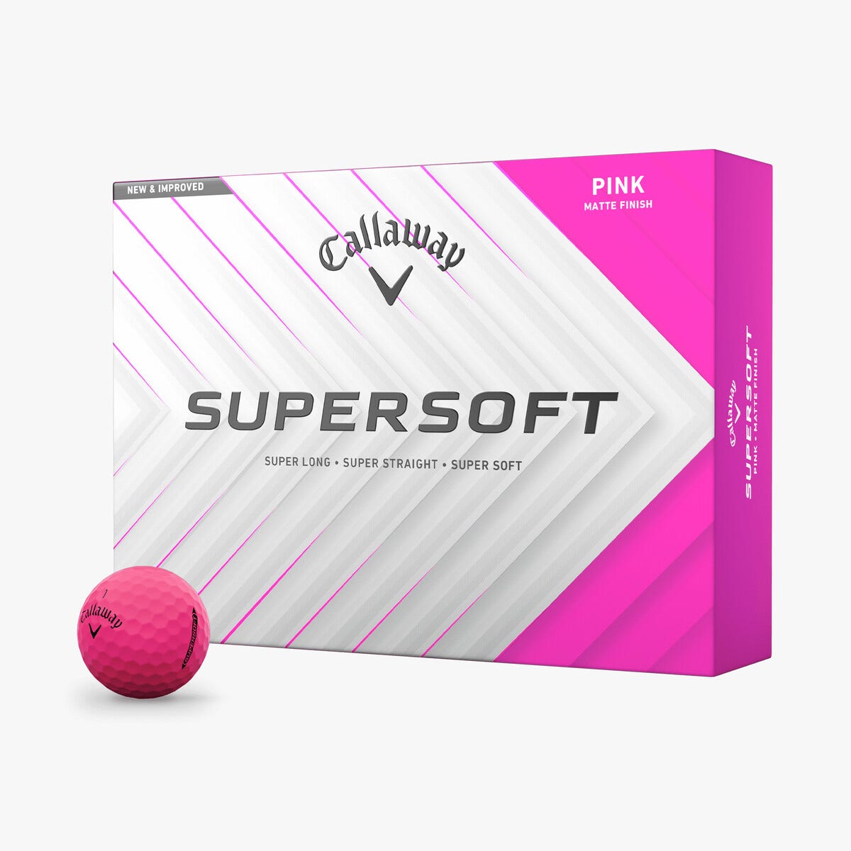 Callaway 2025 Supersoft Golf Balls 12pk - Pink