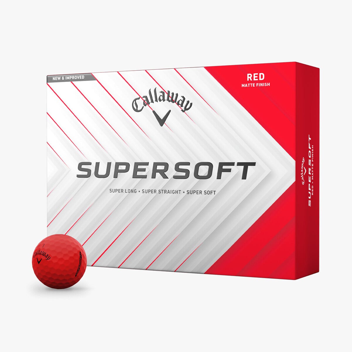 Callaway 2025 Supersoft Golf Balls 12pk - Red