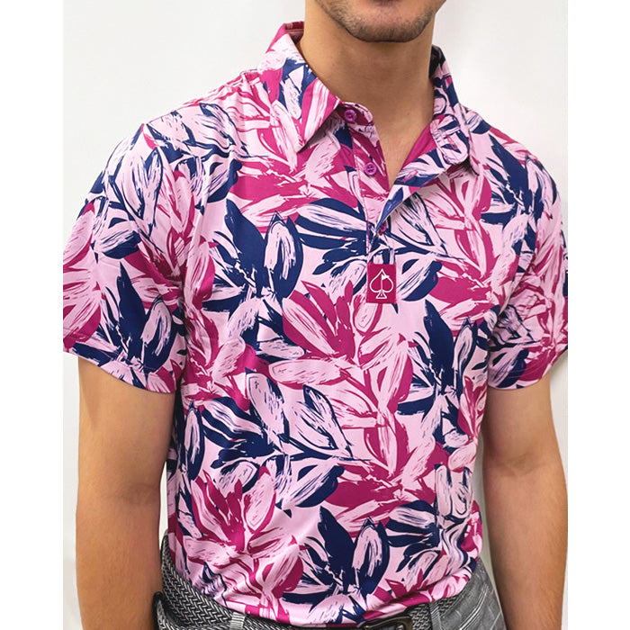 Pins & Aces Brushed Floral Polo