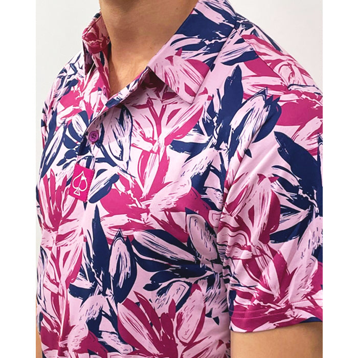 Pins & Aces Brushed Floral Polo