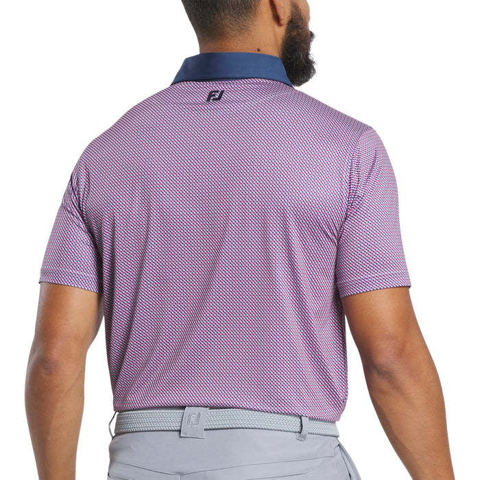 FOOTJOY MENS LATTICE PRINT POLO
