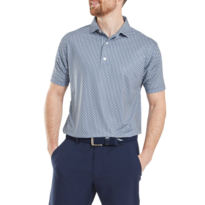 FOOTJOY MENS HOUNDSTOOTH GEO LISLE POLO
