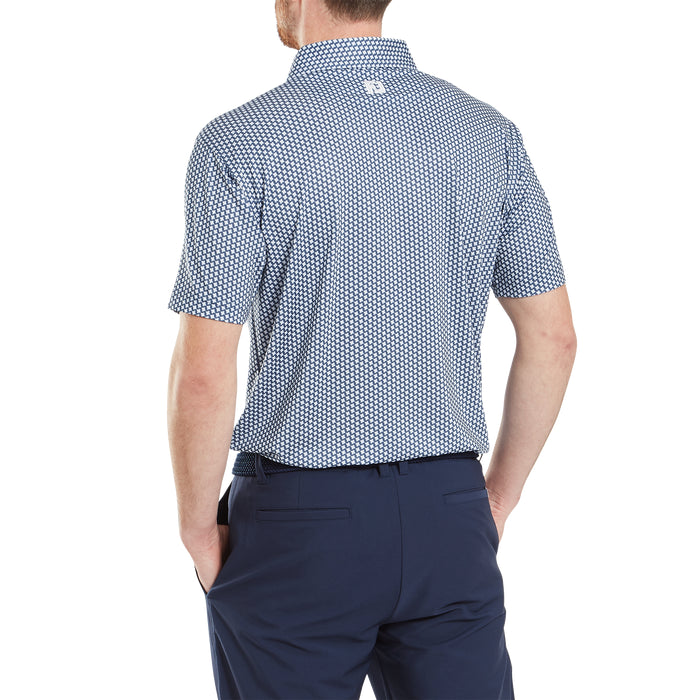 FOOTJOY MENS HOUNDSTOOTH GEO LISLE POLO