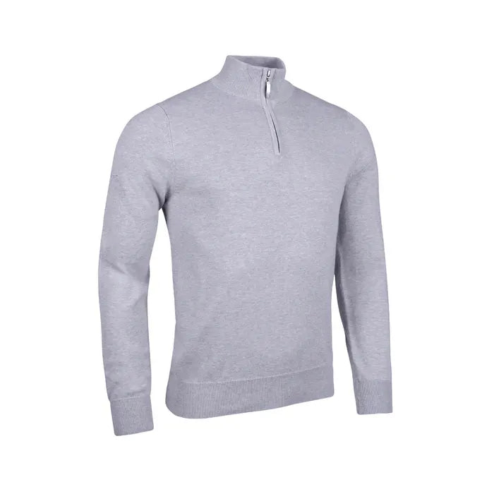 Glenmuir Devon 1/4 Zip Cotton Sweater - Charcoal