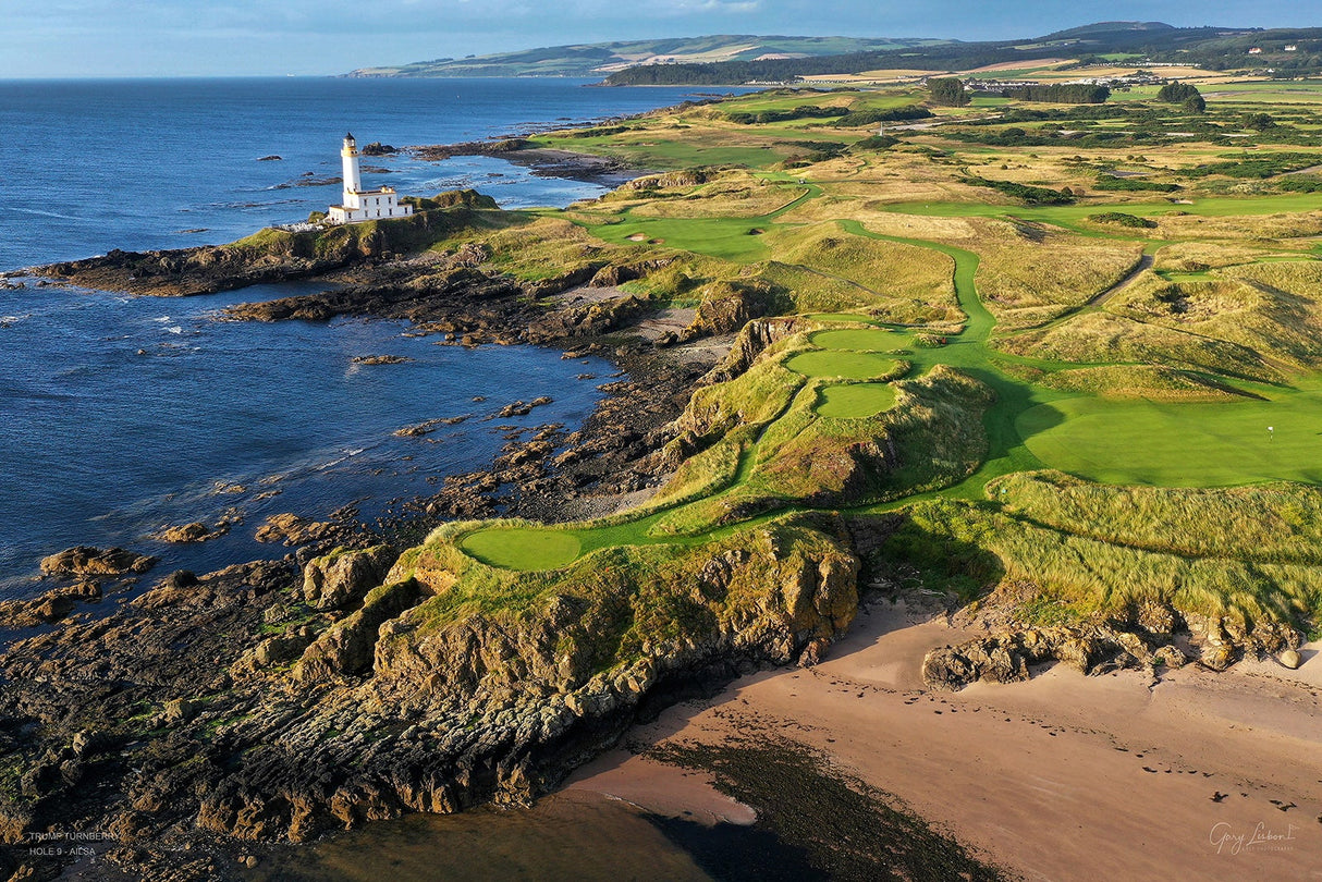 Gary Lisbon Golf Photography Large Canvas Turnberry - 9th Hole