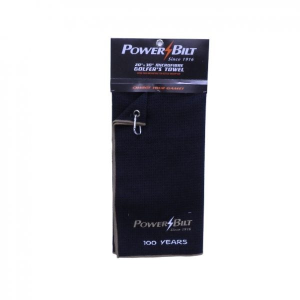 PowerBilt Microfibre Golf Towel - Black