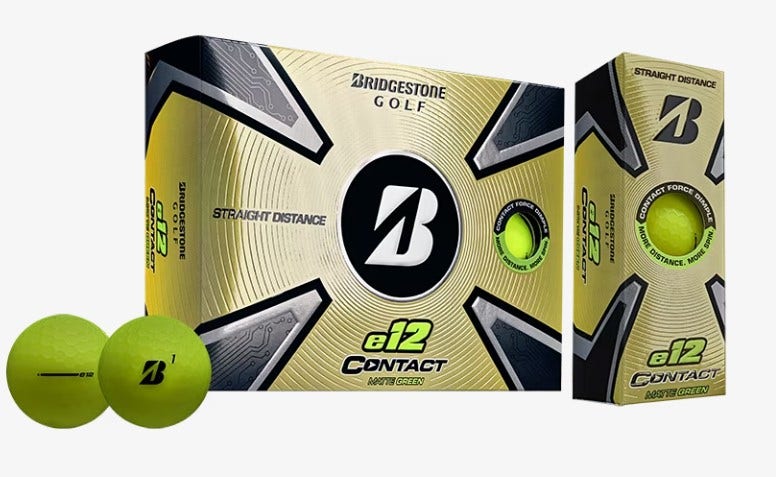 Bridgestone 2023 E12 Contact Golf Balls - Green