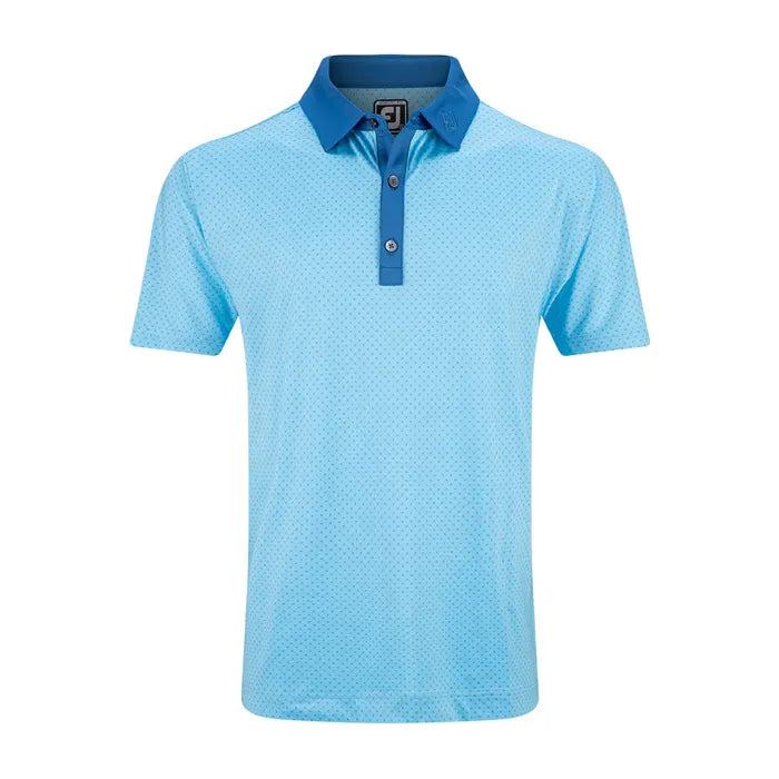 FOOTJOY MENS LISLE MICROFLOWER POLO