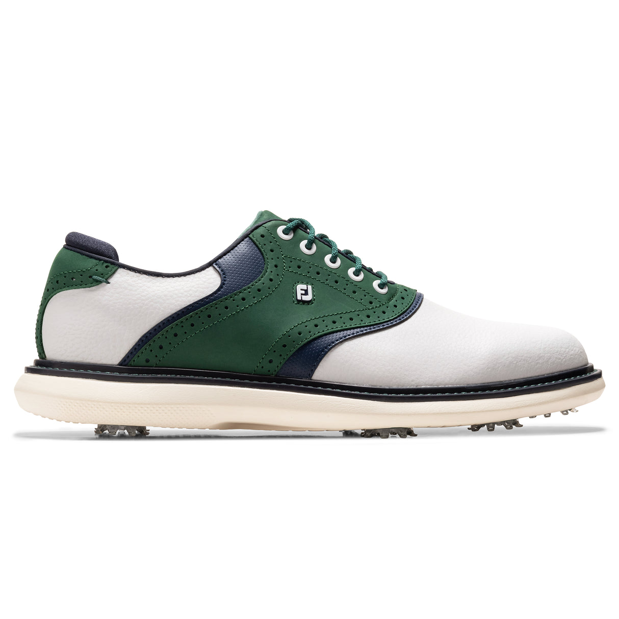 FootJoy 2025 Traditions Golf Shoe - White/Green/Navy