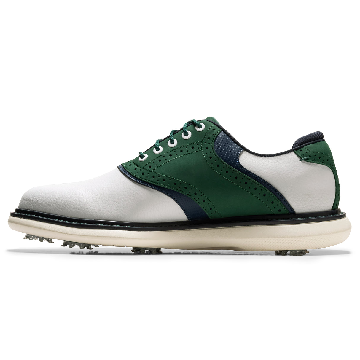 FootJoy 2025 Traditions Golf Shoe - White/Green/Navy